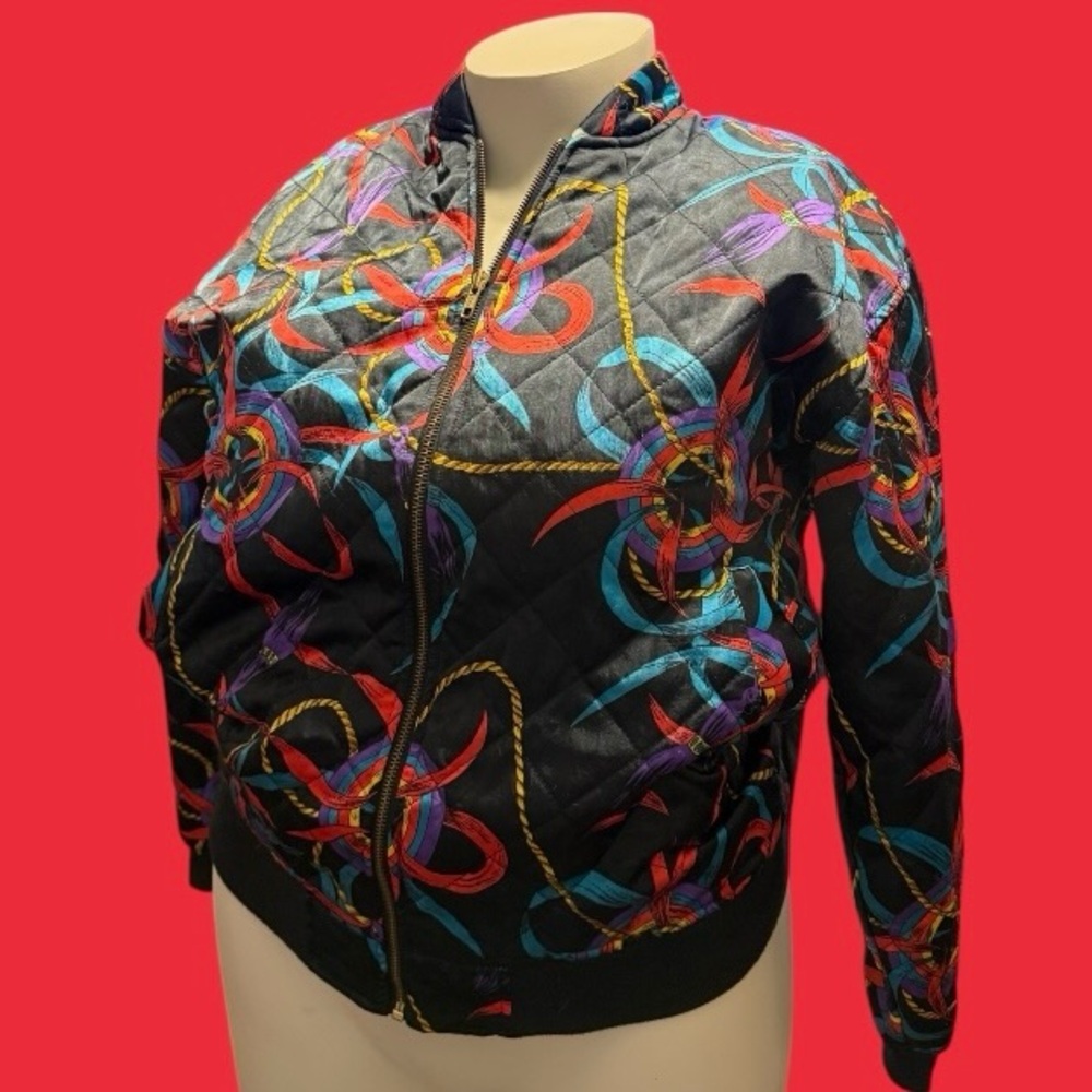 Vintage Westbound Sport Colorful Zip 80’s Windbreaker Jacket Size Small